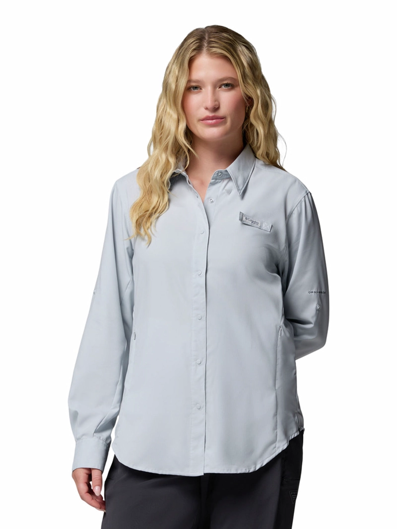 BLUSA MANGA LARGA MUJER TAMIAMI II GRIS COLUMBIA - 1