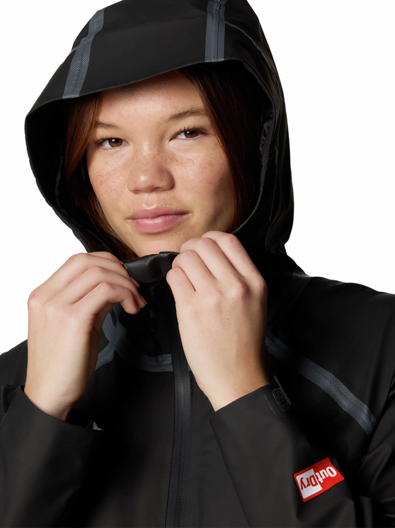 CORTAVIENTO MUJER REIGN NO SHINE NEGRO COLUMBIA - 4