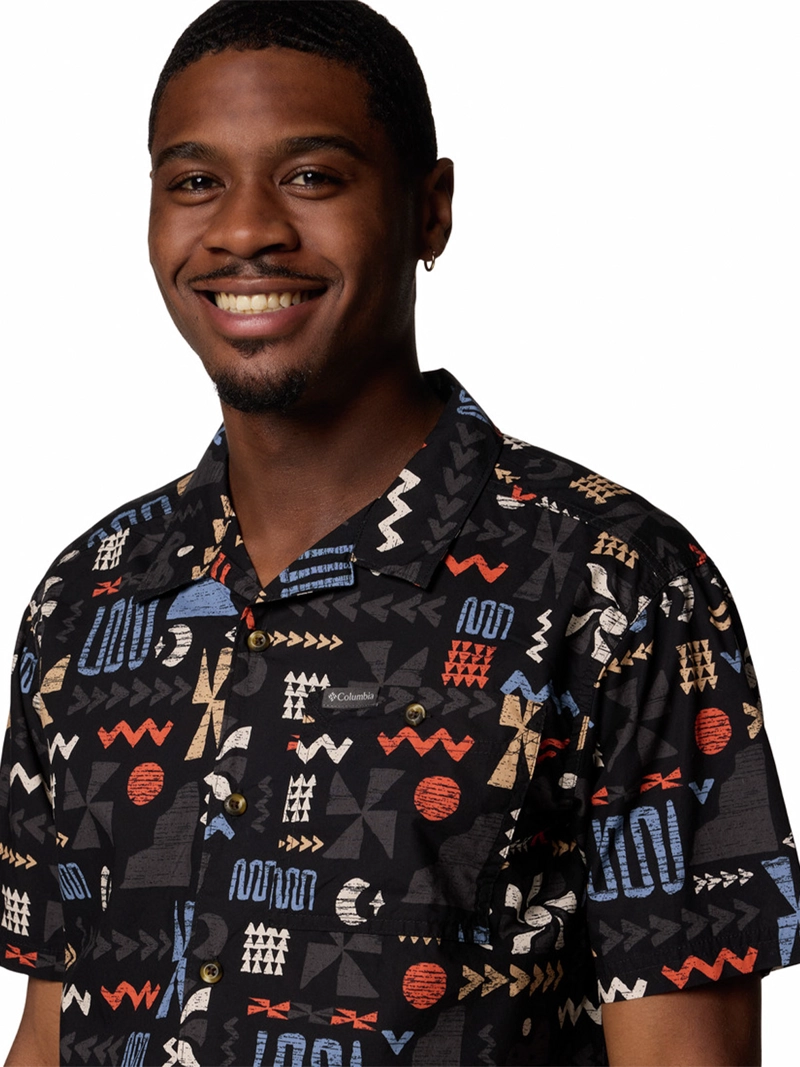 CAMISA MANGA CORTA HOMBRE PINE CANYON NEGRO COLUMBIA - 3