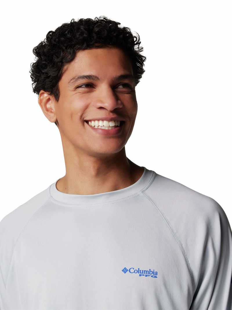 POLERA MANGA LARGA HOMBRE TERMINAL TACKLE GRIS COLUMBIA - 4