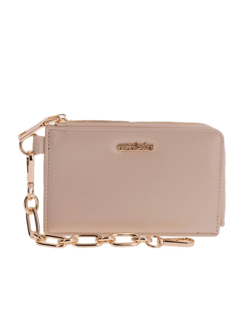BILLETERA MUJER CHAIN WALLET BEIGE AZALEIA - 1