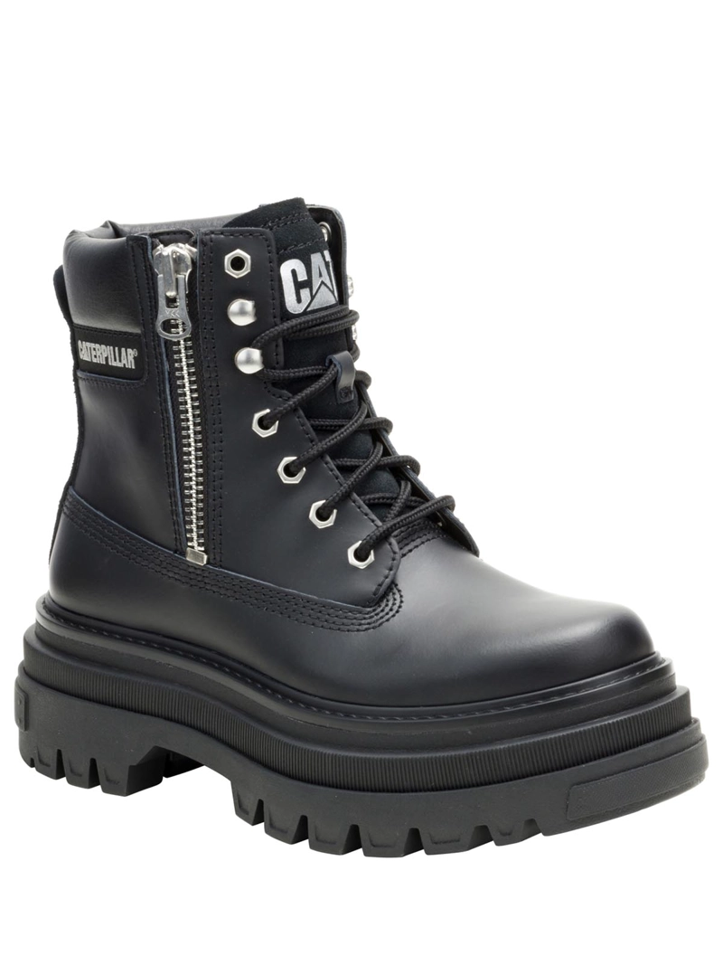 BOTIN GAMUZA BOLDER ZIP MUJER NEGRO CAT - 1