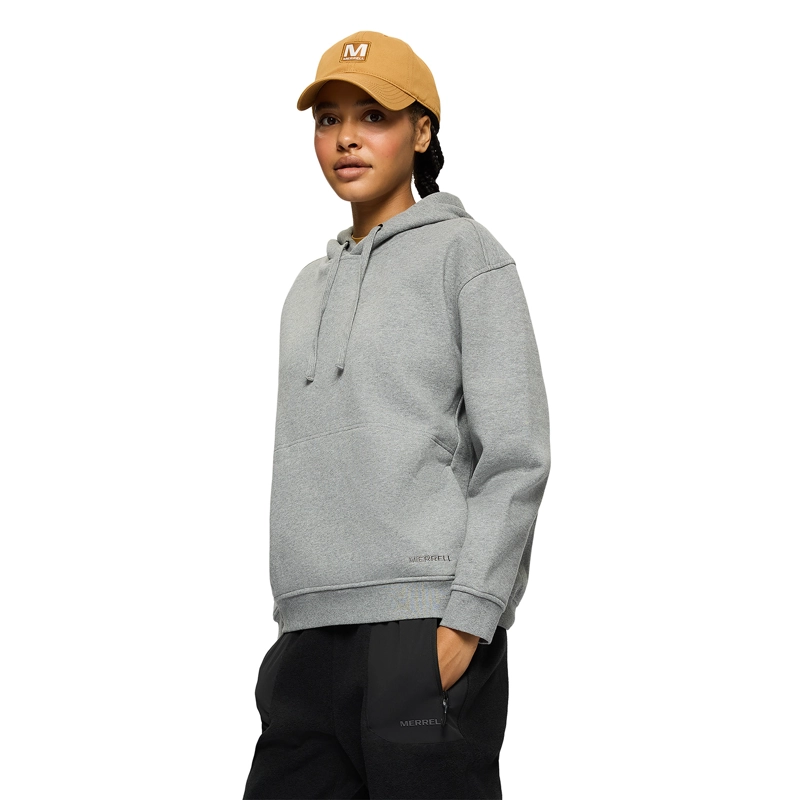 POLERON MUJER RELAXED HOODY GRIS MERRELL - 2