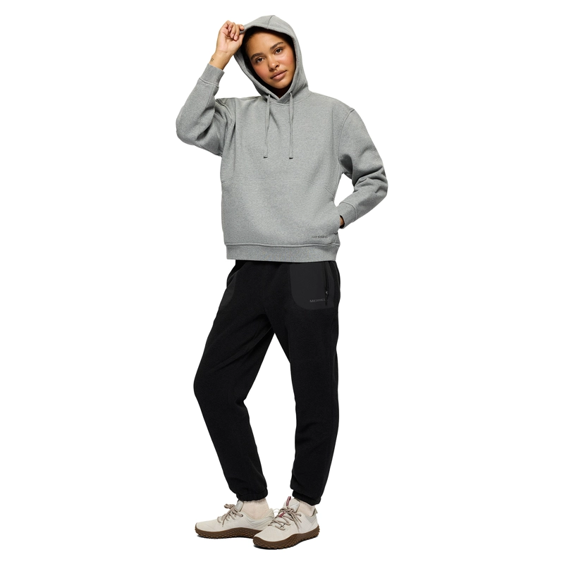 POLERON MUJER RELAXED HOODY GRIS MERRELL - 5