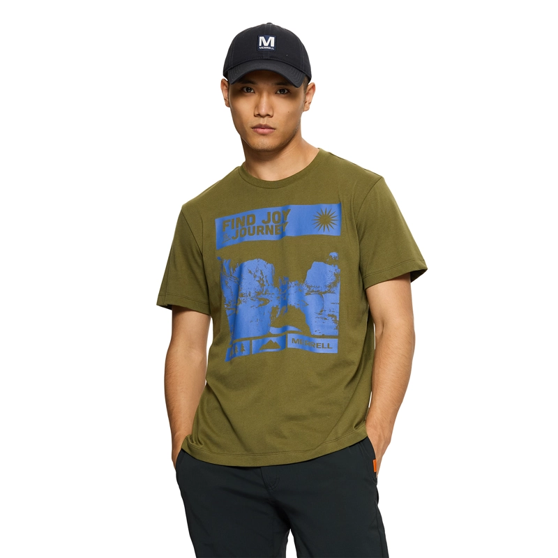 POLERA MANGA CORTA HOMBRE JOY VERDE MERRELL - 1