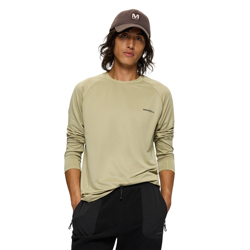 POLERA MANGA LARGA HOMBRE TECH VERDE CLARO MERRELL - 1