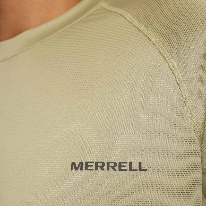 POLERA MANGA LARGA HOMBRE TECH VERDE CLARO MERRELL - 6