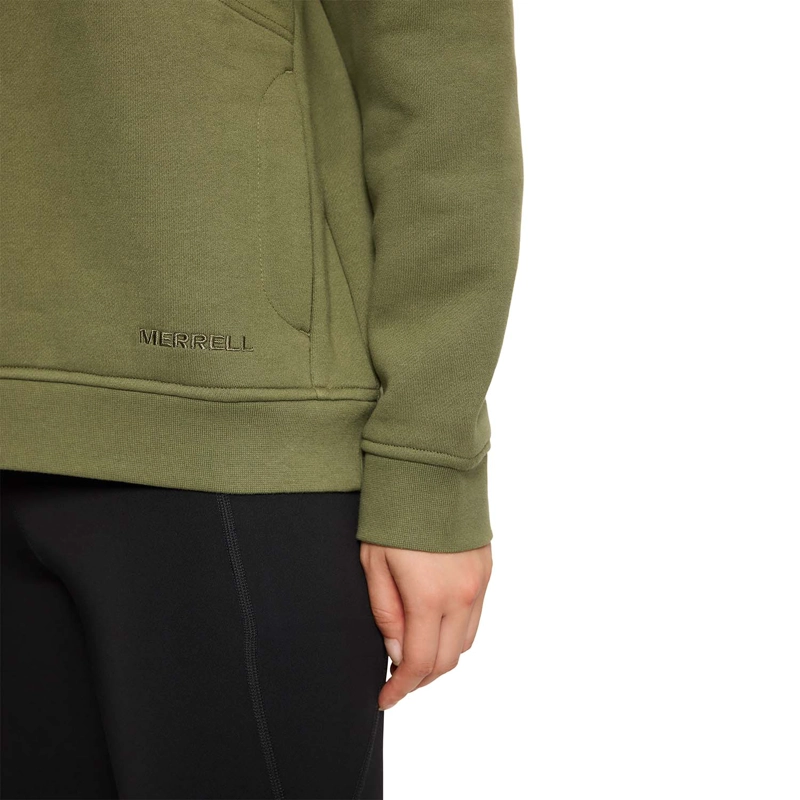 POLERON MUJER RELAXED HOODY VERDE MERRELL - 6