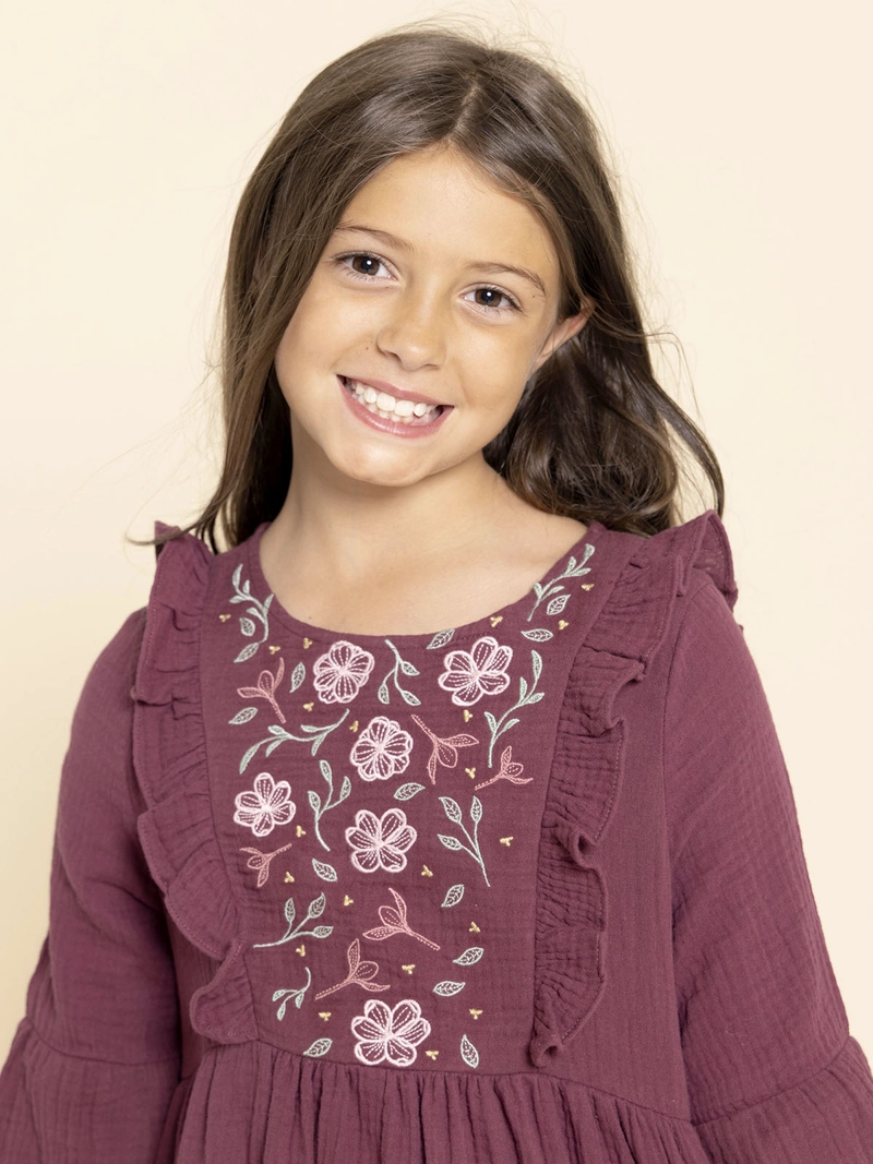VESTIDO PETUNIA NIÑA ROJO HUSH PUPPIES KIDS - 4