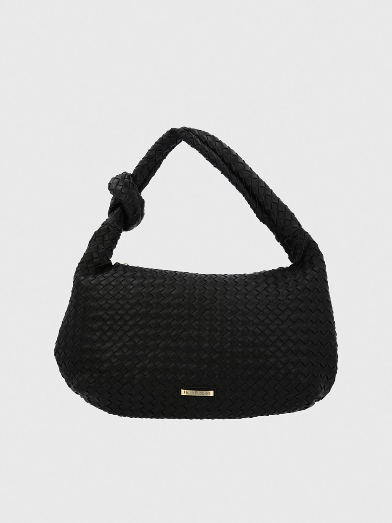 CARTERA ECOCUERO MUJER BRANN HOBO NEGRO HUSH PUPPIES - 1