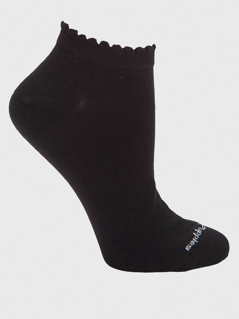 CALCETIN ALGODON MUJER PED ST PLAIN NEGRO HUSH PUPPIES - 1