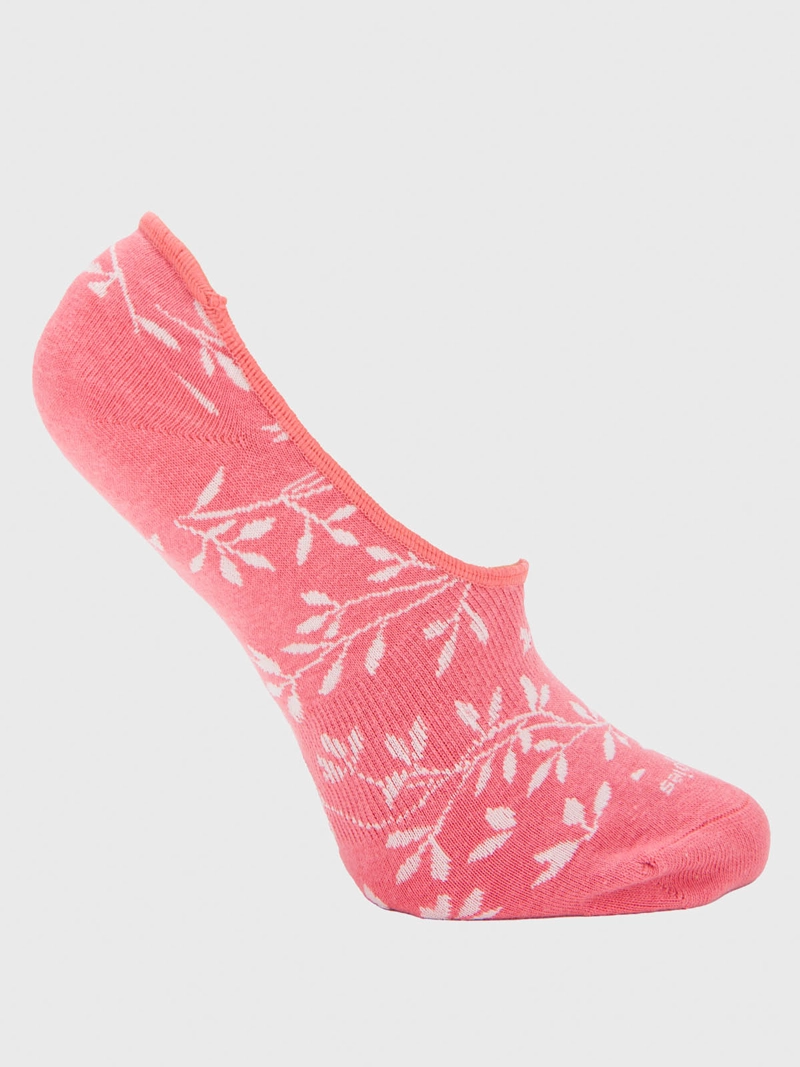 CALCETIN ALGODON MUJER INV M HOJAS ROSADO HUSH PUPPIES - 1