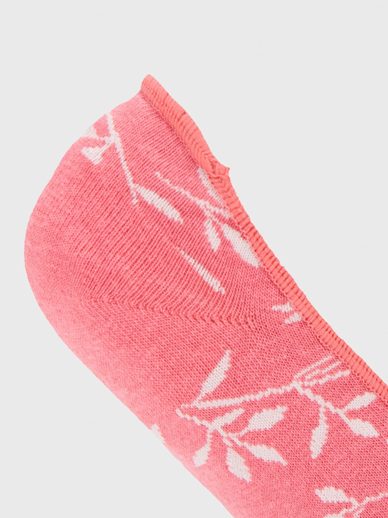CALCETIN ALGODON MUJER INV M HOJAS ROSADO HUSH PUPPIES - 2