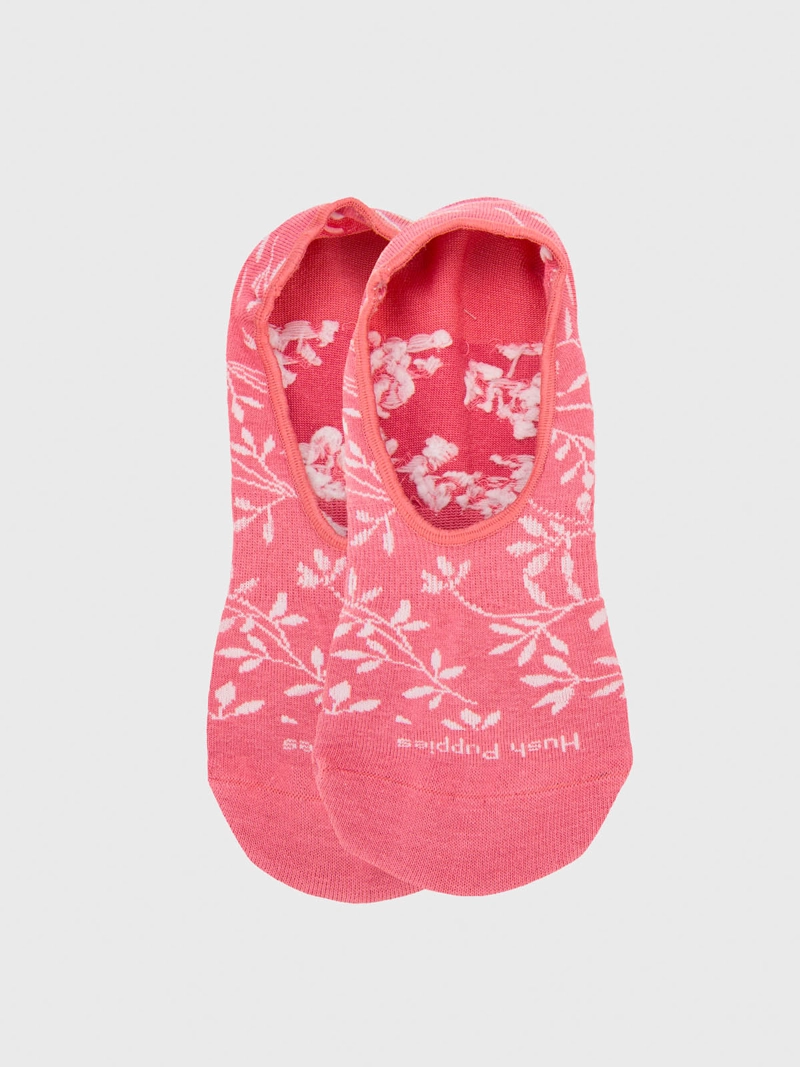 CALCETIN ALGODON MUJER INV M HOJAS ROSADO HUSH PUPPIES - 3