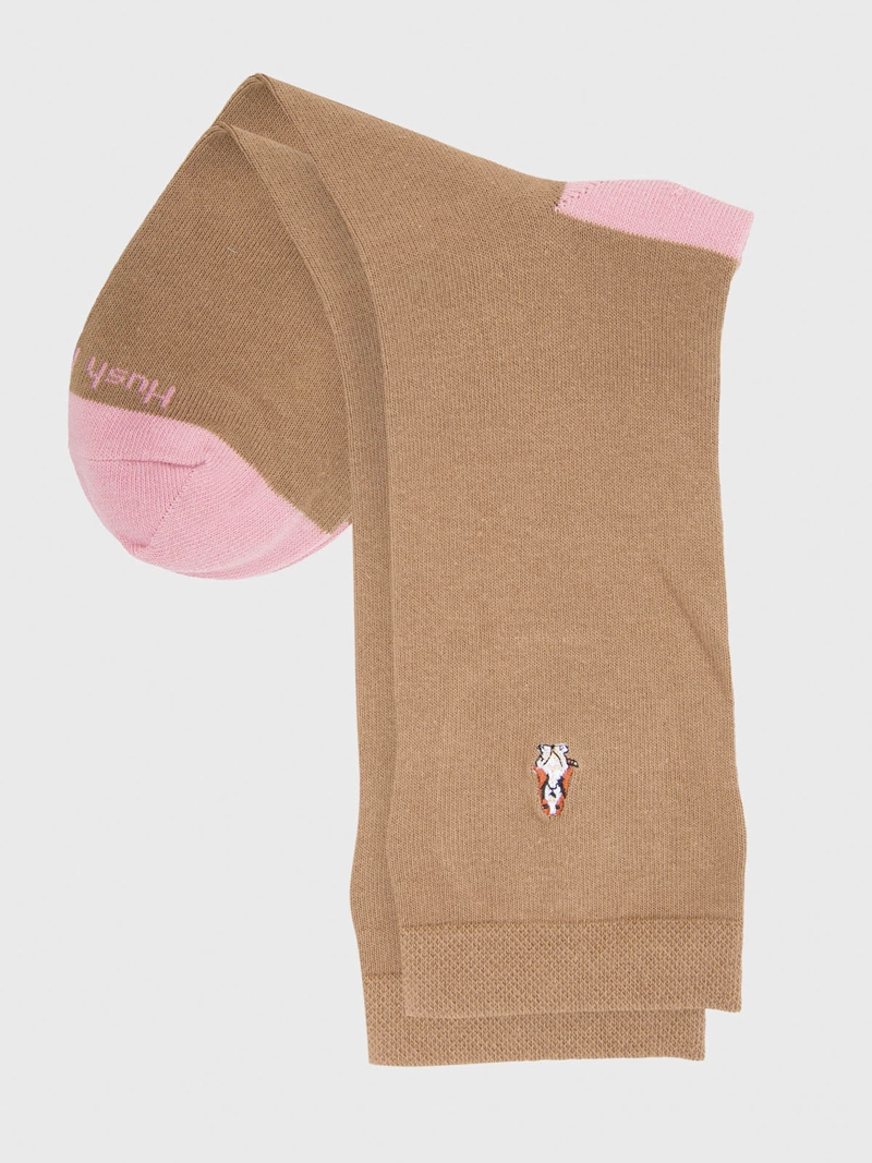 CALCETIN ALGODON MUJER PLAIN BEIGE/CRUDO HUSH PUPPIES - 2