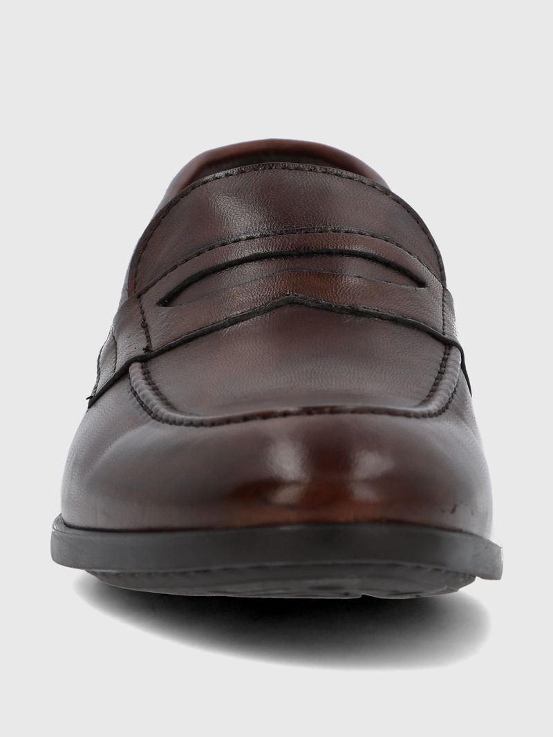 MOCASIN ITALIANO HOMBRE CUERO ULIVO CAFE  HUSH PUPPIES - 4