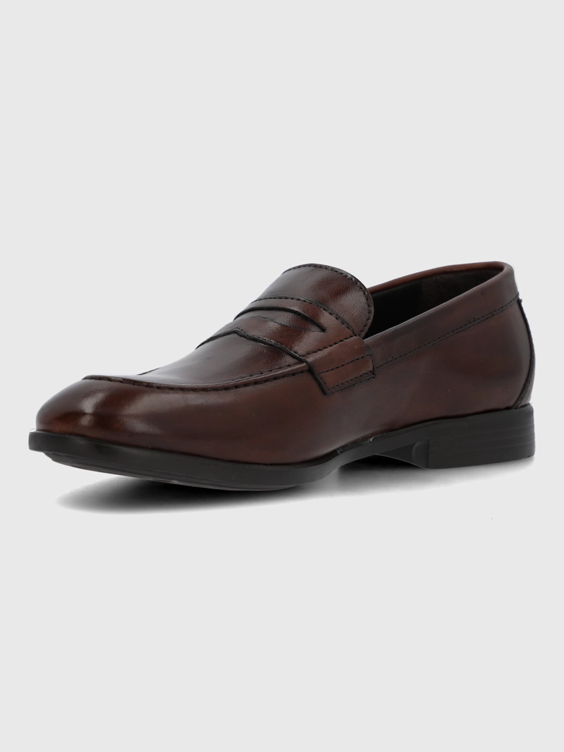 MOCASIN ITALIANO HOMBRE CUERO ULIVO CAFE  HUSH PUPPIES - 5