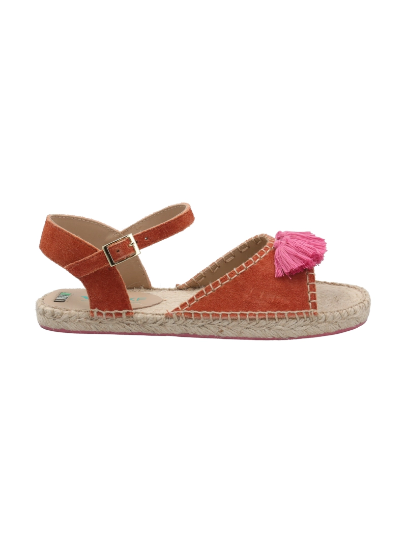 ALPARGATA CUERO MUJER POM NARANJO ROCKFORD - 1
