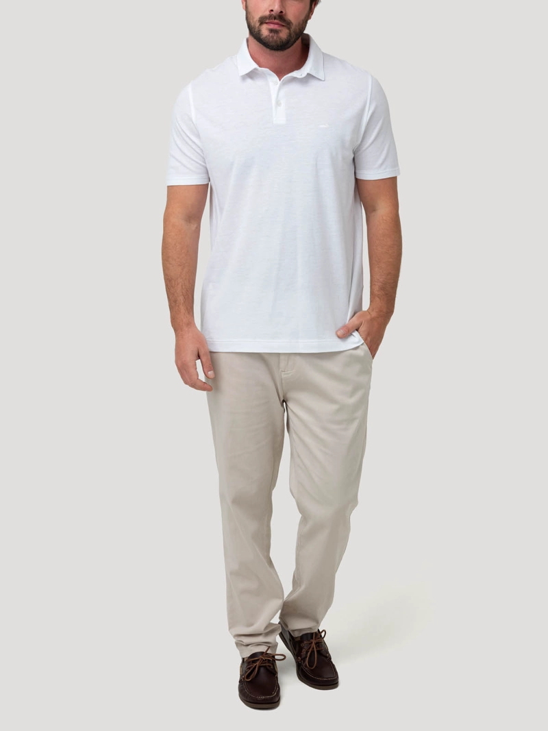 POLERA ALGODON ORGANICO HOMBRE PADUA BLANCO ROCKFORD - 8