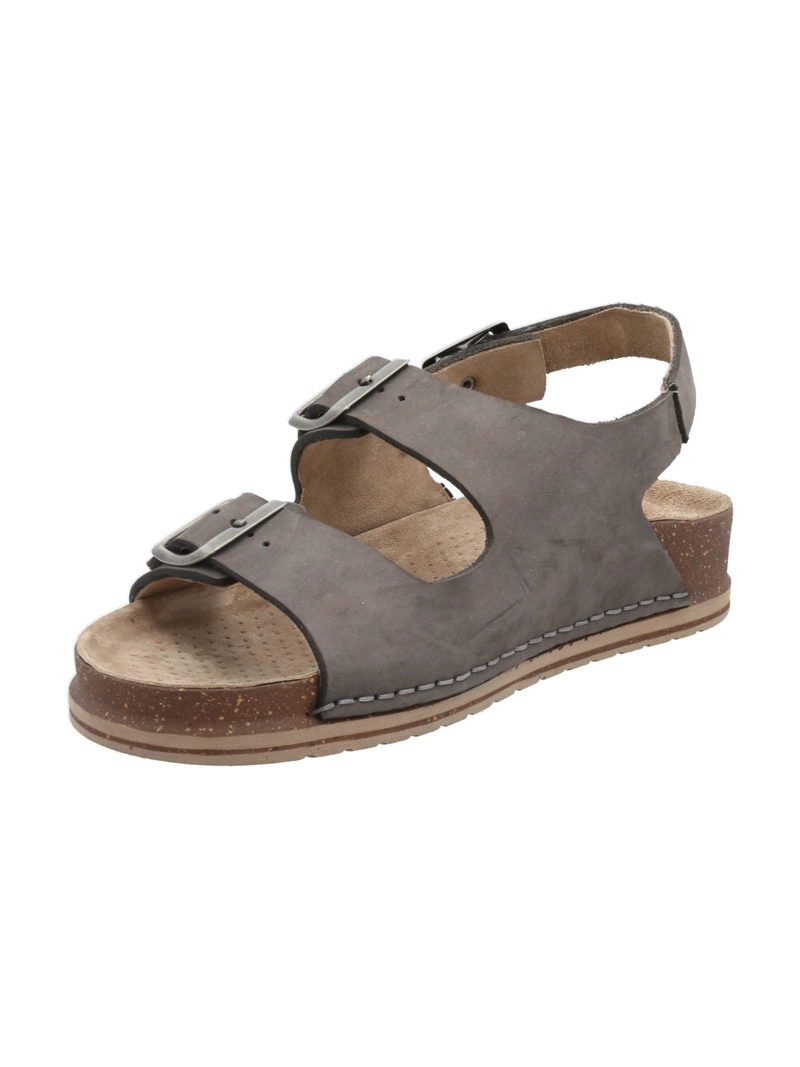 SANDALIA CUERO MUJER PRAGA GRIS ROCKFORD - 5