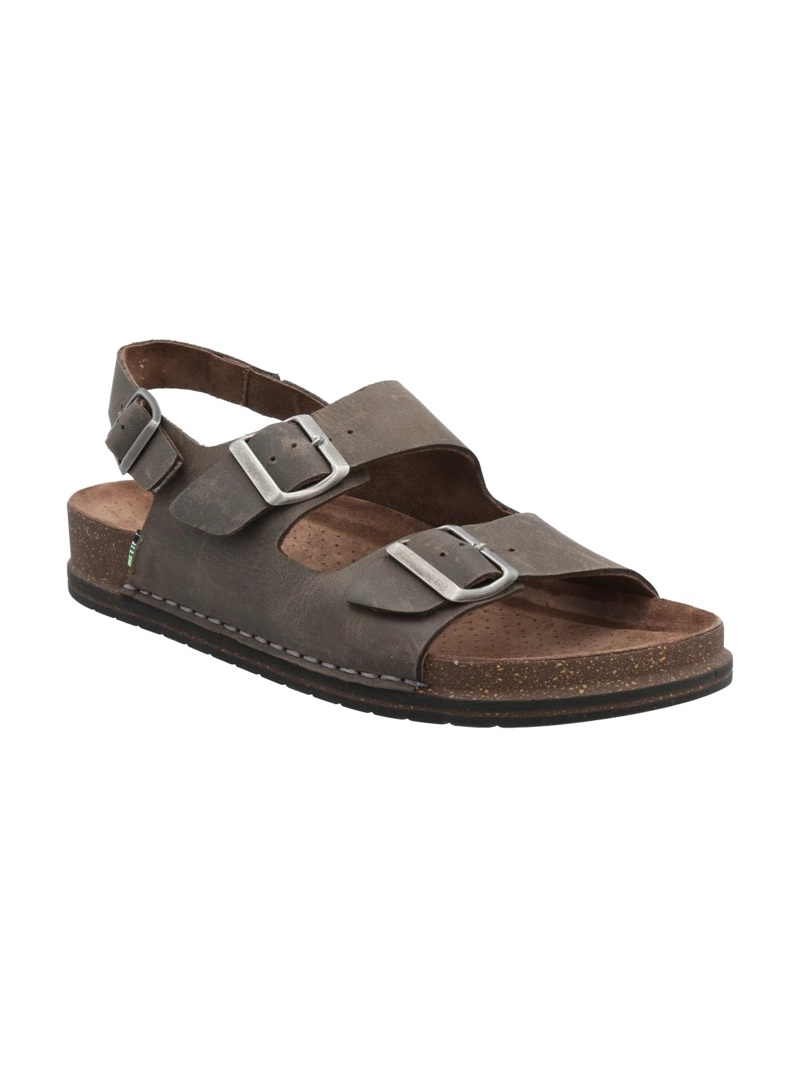 SANDALIA CUERO HOMBRE LILE GRIS ROCKFORD - 2