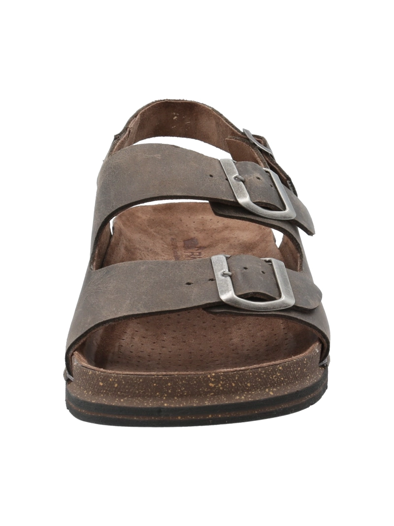 SANDALIA CUERO HOMBRE LILE GRIS ROCKFORD - 4