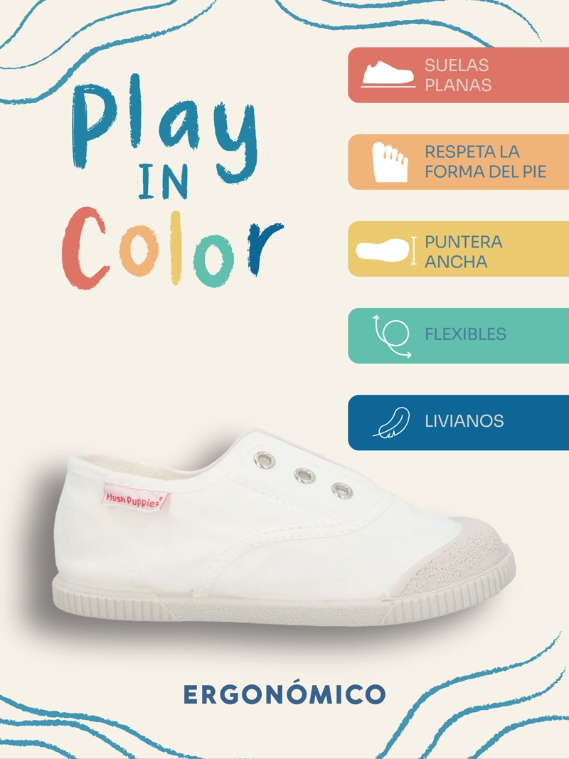 ZAPATILLA NIÑO BARE SUNSET BLANCO HUSH PUPPIES KIDS - 2