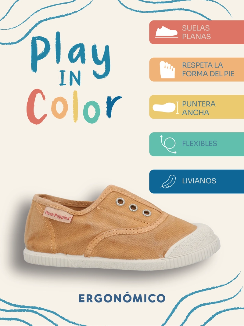 ZAPATILLA NIÑO BARE SUNSET BEIGE HUSH PUPPIES KIDS - 2