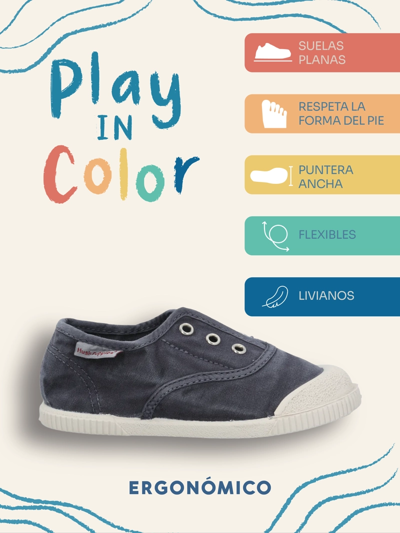 ZAPATILLA NIÑO BARE SUNSET AZUL HUSH PUPPIES KIDS - 2