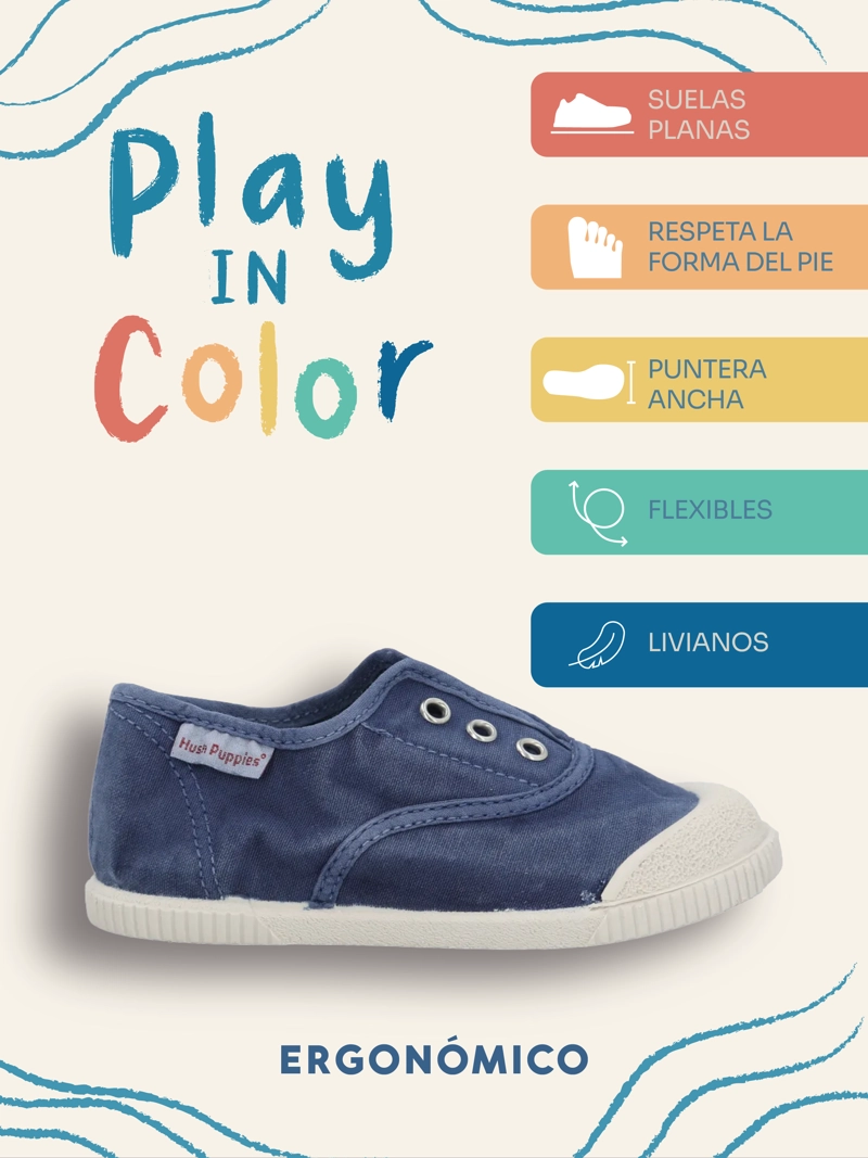 ZAPATILLA NIÑO BARE SUNSET AZULMARINO HUSH PUPPIES KIDS - 2