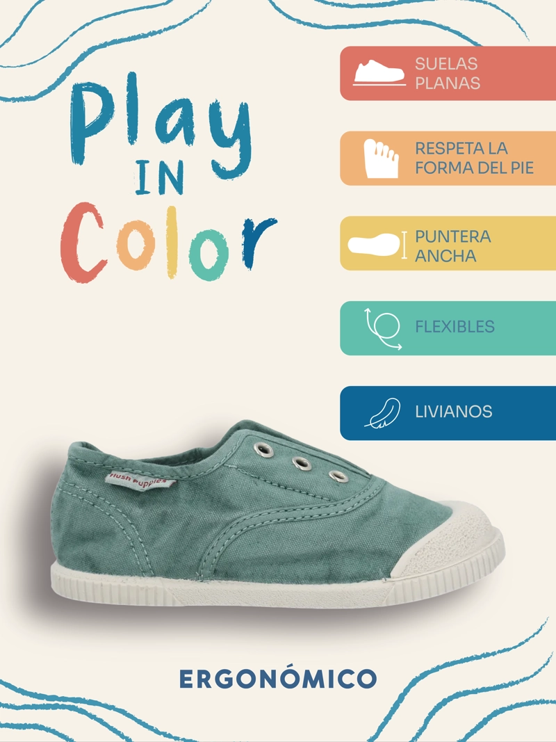 ZAPATILLA NIÑO BARE SUNSET CELESTE HUSH PUPPIES KIDS - 2
