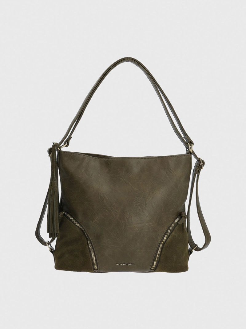 CARTERA MOCHILA MUJER LEWIS VERDE HUSH PUPPIES - 1