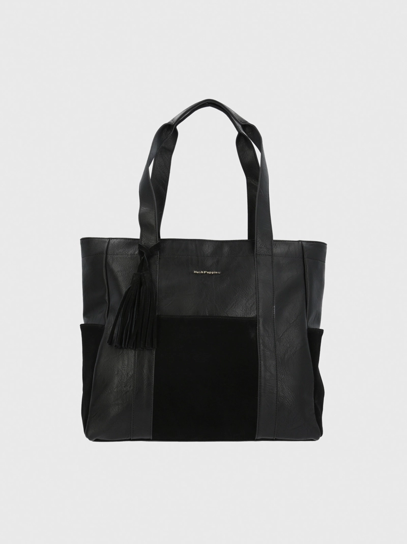 CARTERA ECOCUERO MUJER LESTER TOTE NEGRO HUSH PUPPIES - 1