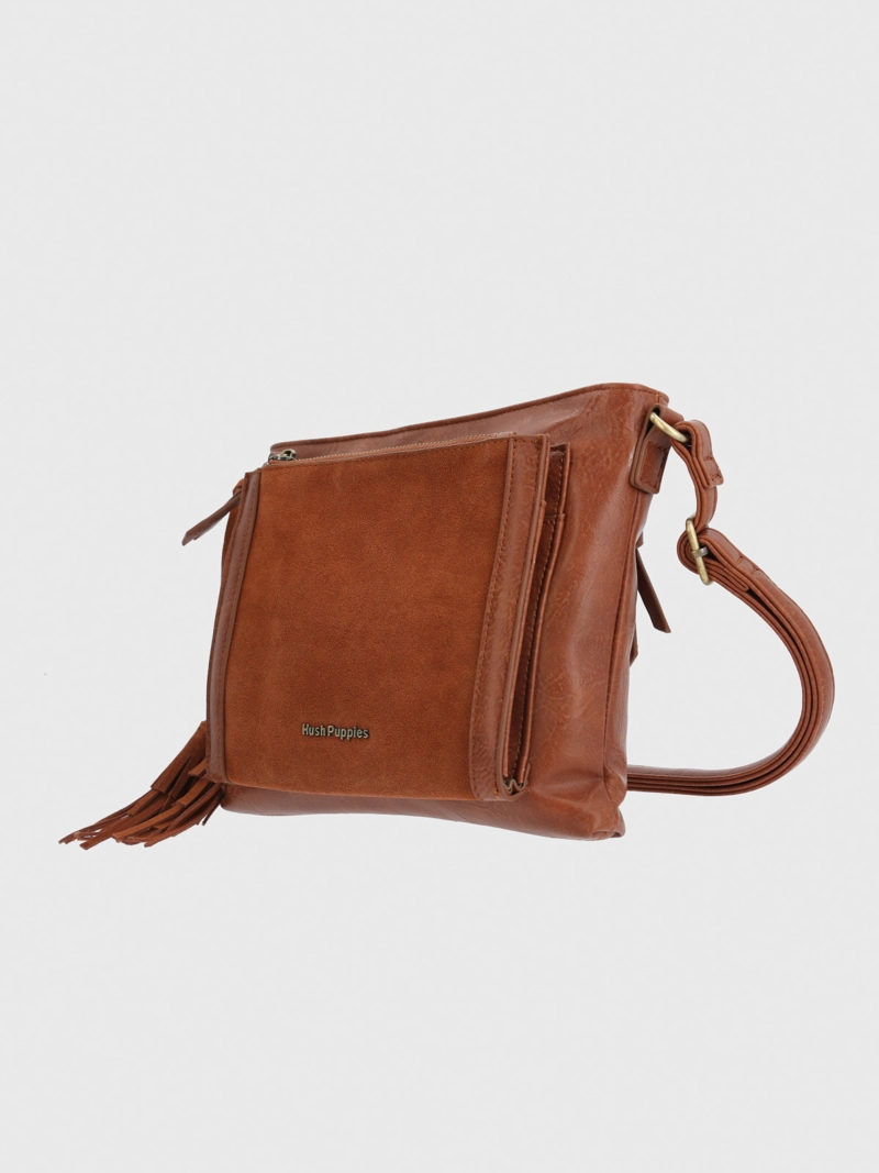 CARTERA ECOCUERO MUJER LEK CROSS CAFE  HUSH PUPPIES - 2
