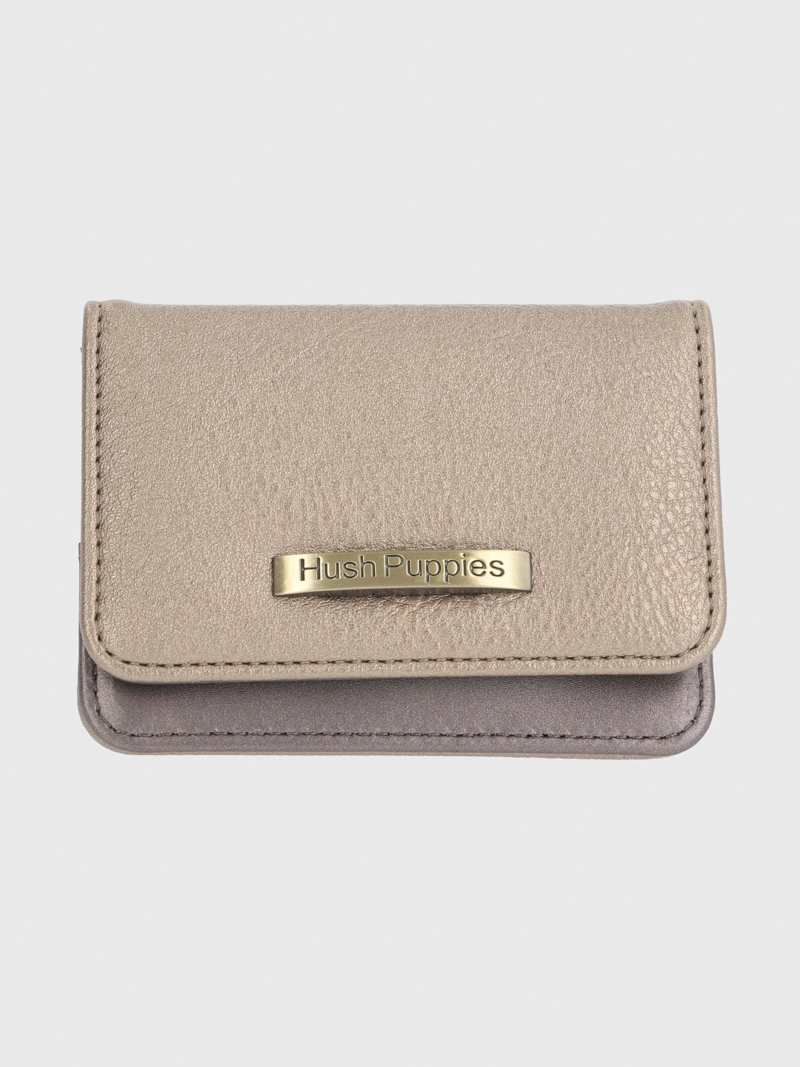 BILLETERA MUJER METAL WALLET METALIZADO HUSH PUPPIES - 1