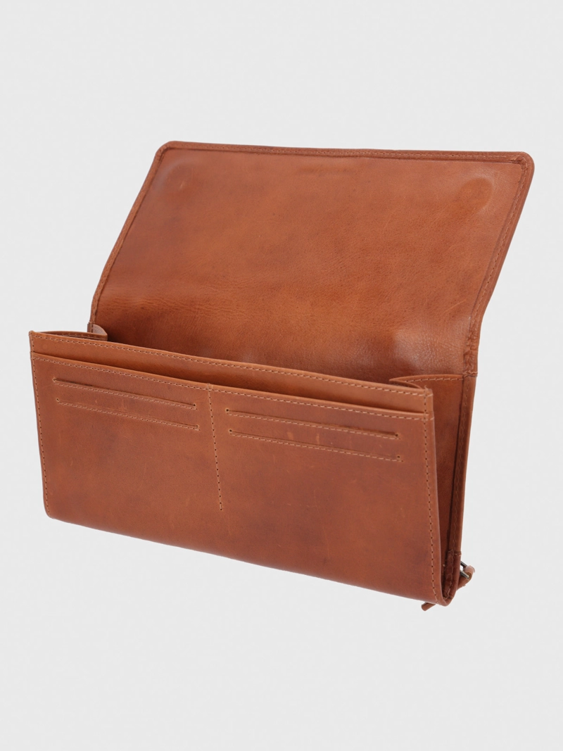 BILLETERA CUERO MUJER FARROW STRAP CAFE  HUSH PUPPIES - 3