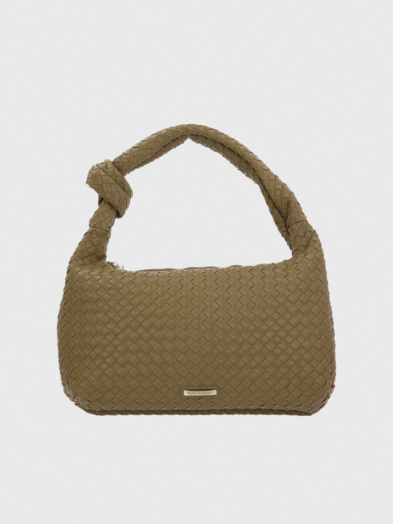 CARTERA ECOCUERO MUJER BRANN HOBO VERDE HUSH PUPPIES - 1