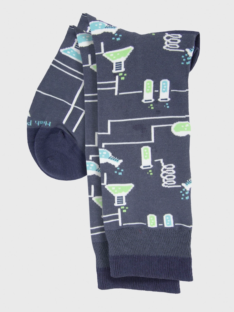 CALCETIN ALGODON HOMBRE C CHEMICAL AZUL HUSH PUPPIES - 2
