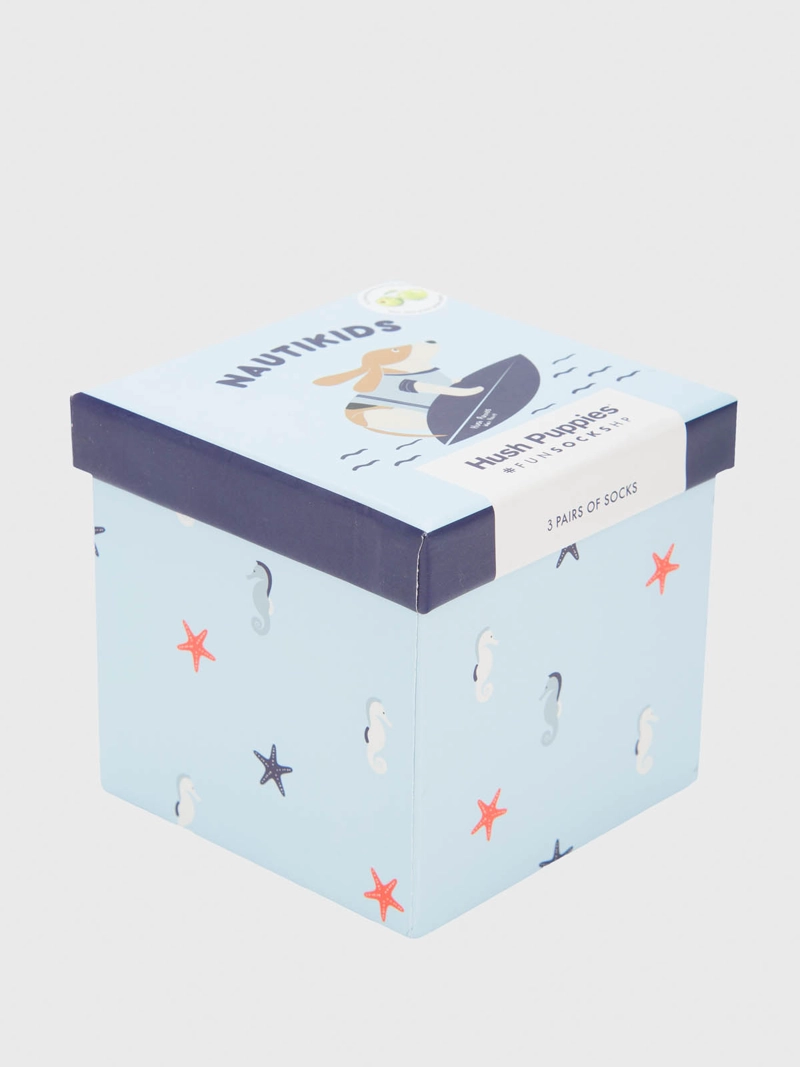 PACK 3 CALCETIN NIÑO OCEAN MULTICOLOR HUSH PUPPIES - 1