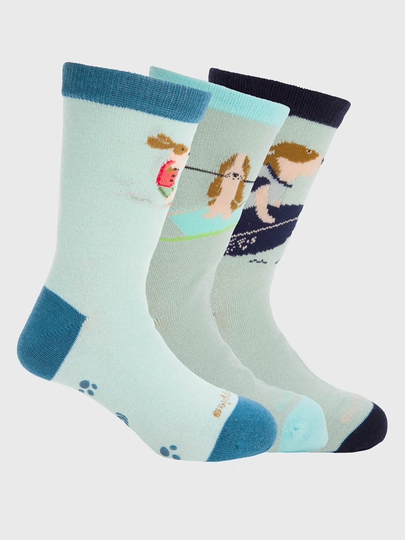 PACK 3 CALCETIN NIÑO OCEAN MULTICOLOR HUSH PUPPIES - 5