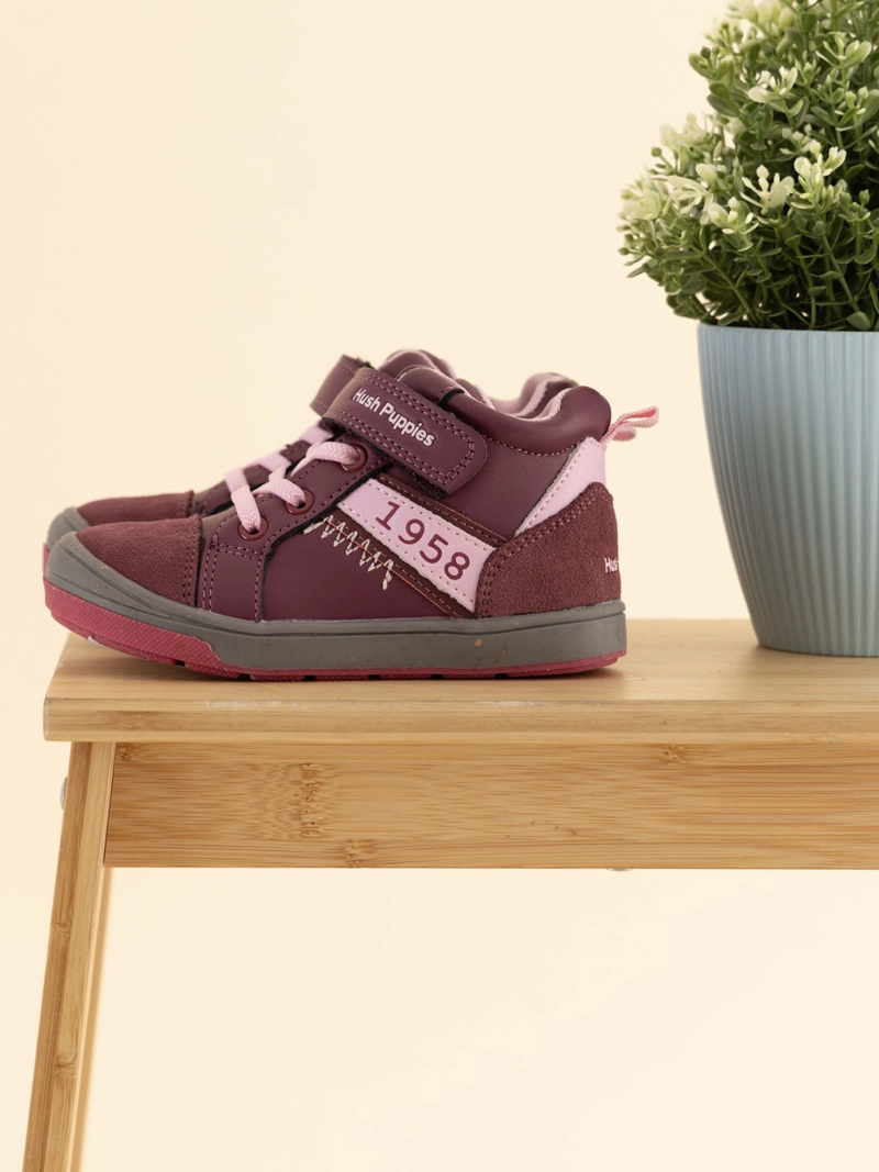 BOTIN CUERO COLUMBUS NIÑA ROSADO HUSH PUPPIES - 1
