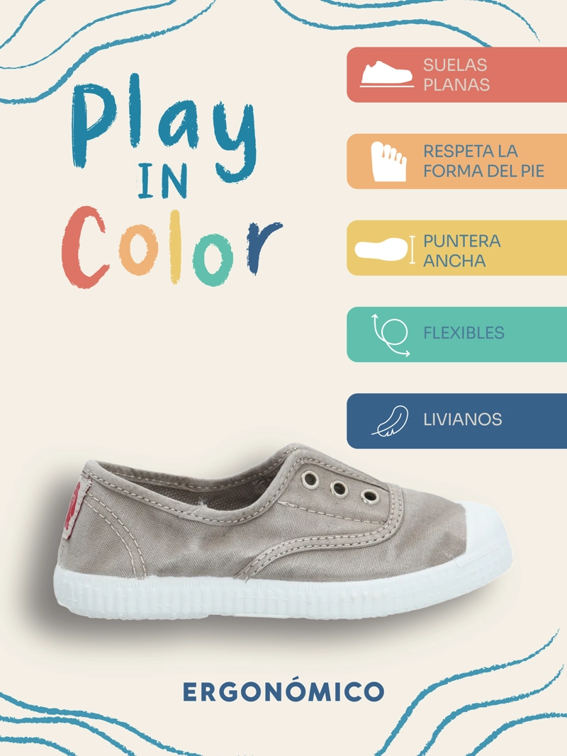 ZAPATILLA NIÑO SUNSET GRIS CLARO HUSH PUPPIES KIDS - 2