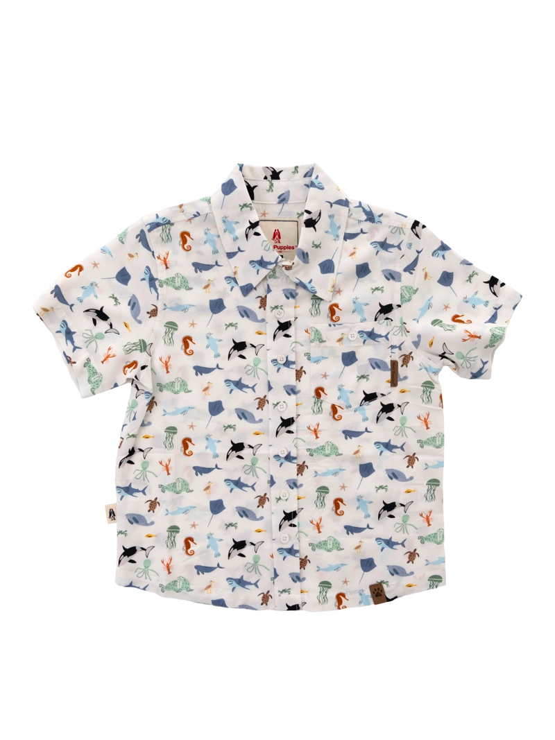CAMISA NIÑO GUAYABERA BLANCO HUSH PUPPIES KIDS - 1