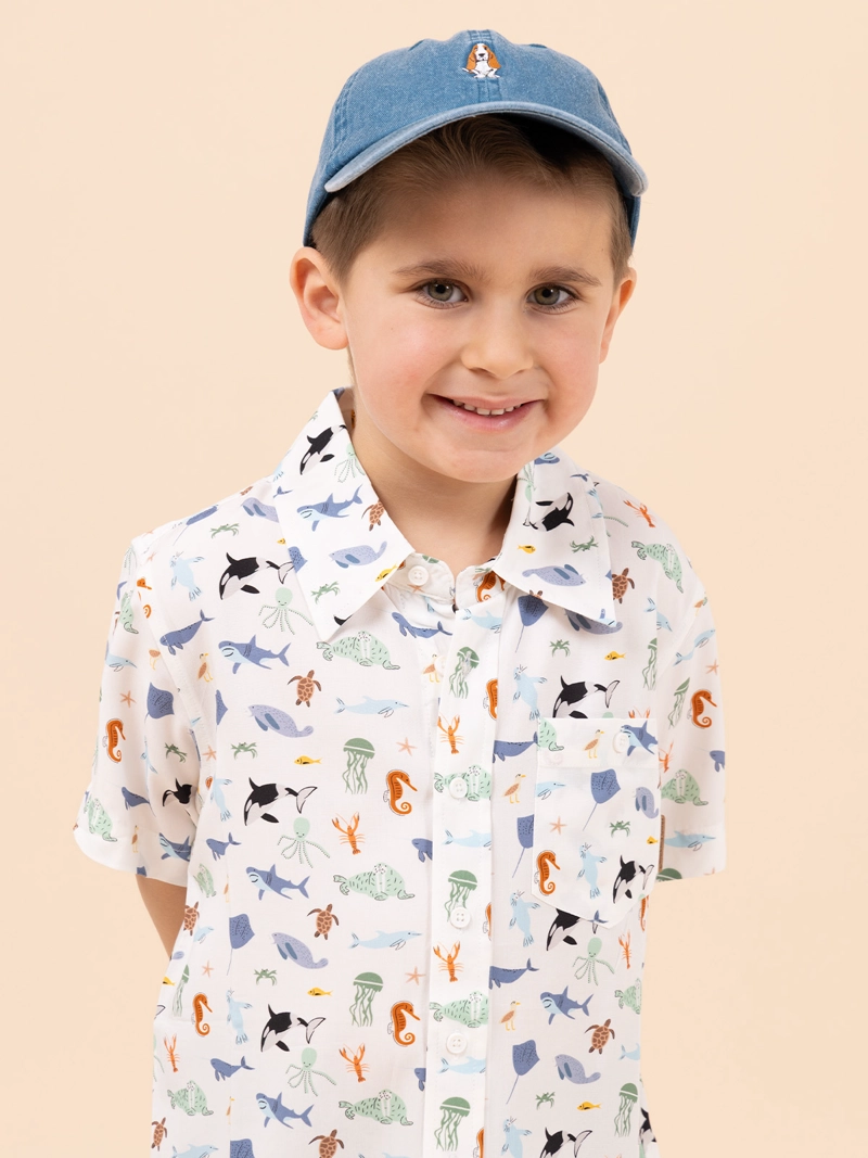 CAMISA NIÑO GUAYABERA BLANCO HUSH PUPPIES KIDS - 4