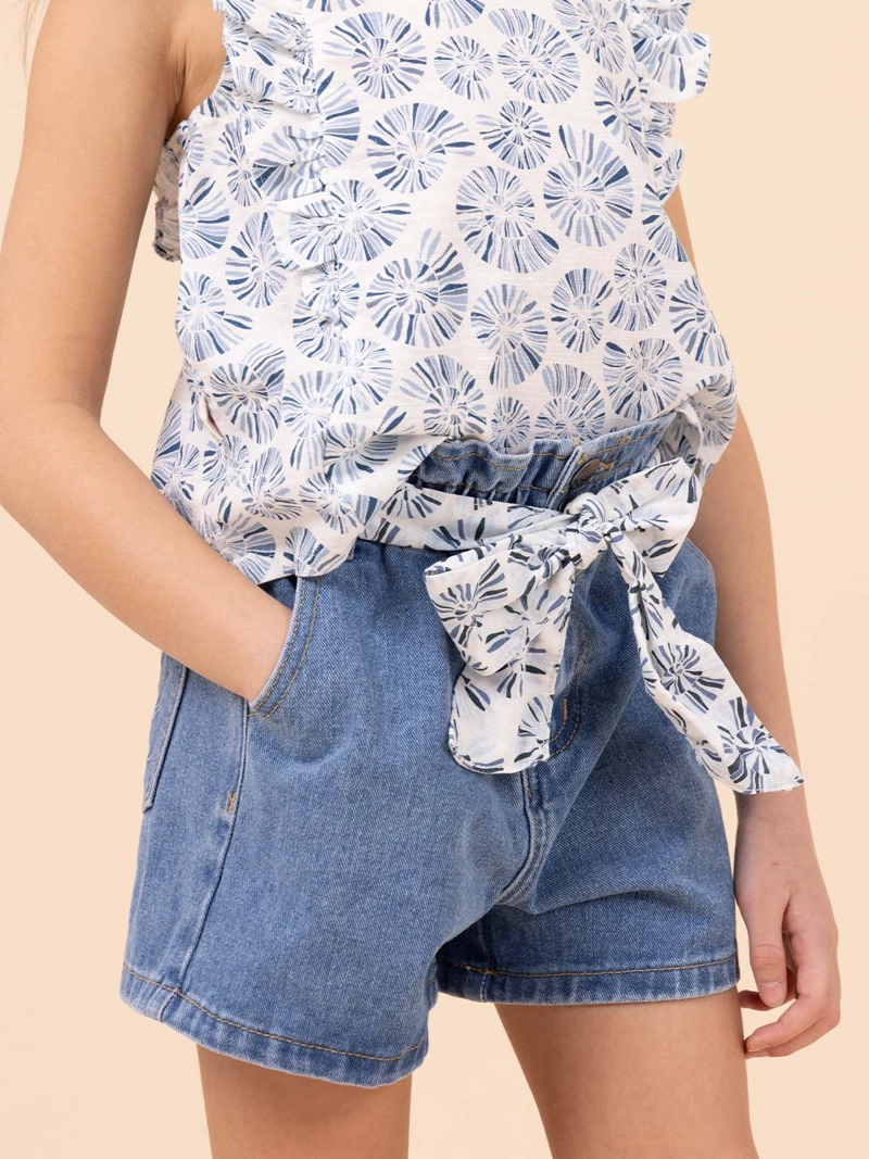 SHORT NIÑA LASA DENIM CLARO HUSH PUPPIES KIDS - 4