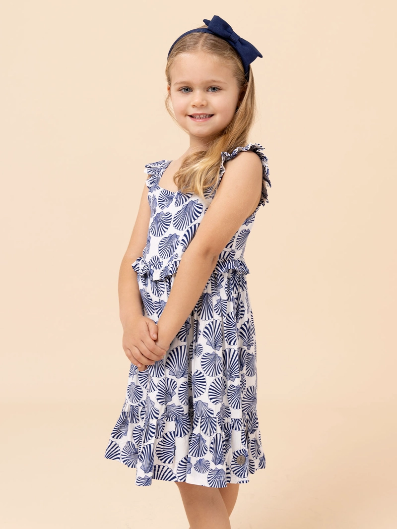 VESTIDO NIÑA AMELIA AZUL HUSH PUPPIES KIDS - 6