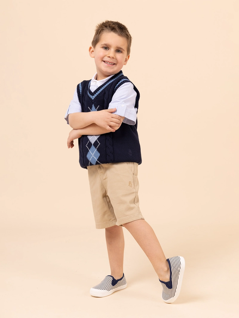 SHORT NIÑO CLASICO BEIGE HUSH PUPPIES KIDS - 4