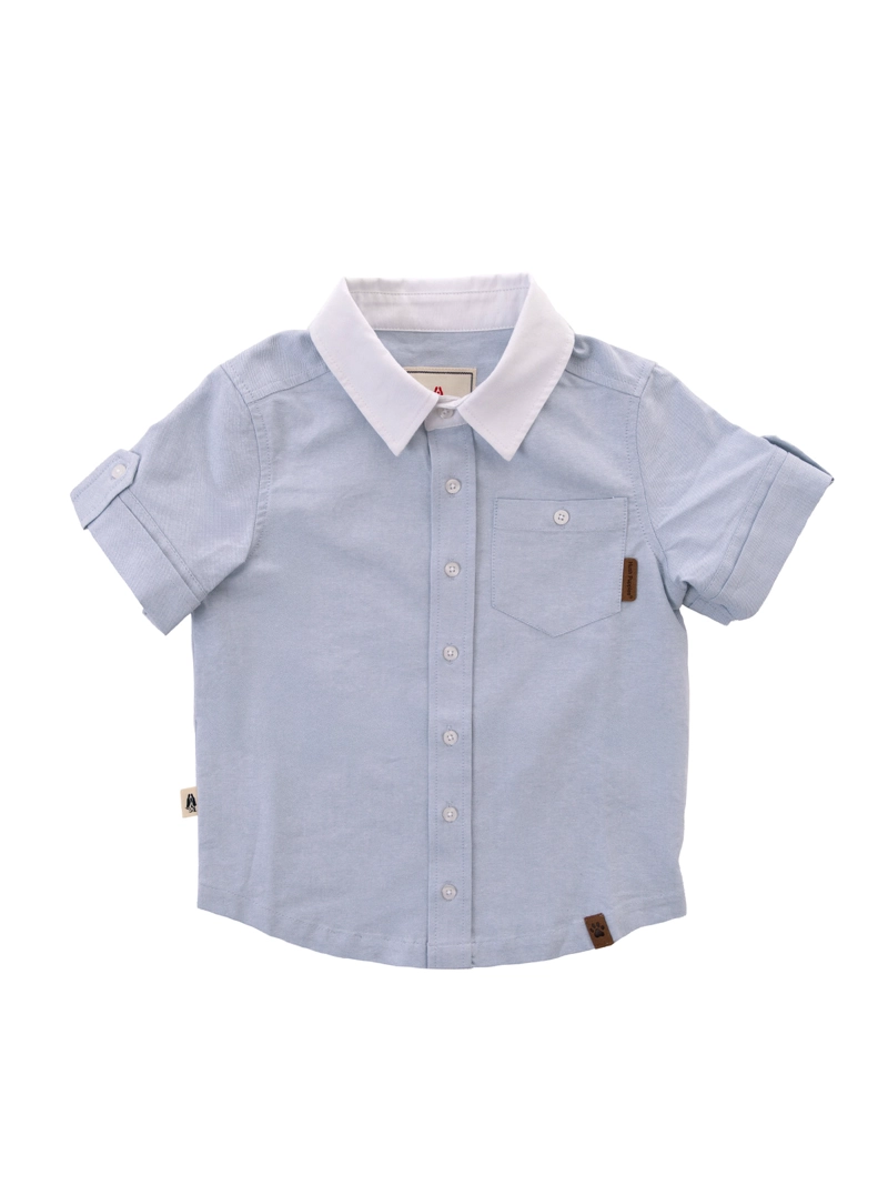 CAMISA NIÑO COBURGO CELESTE HUSH PUPPIES KIDS - 1