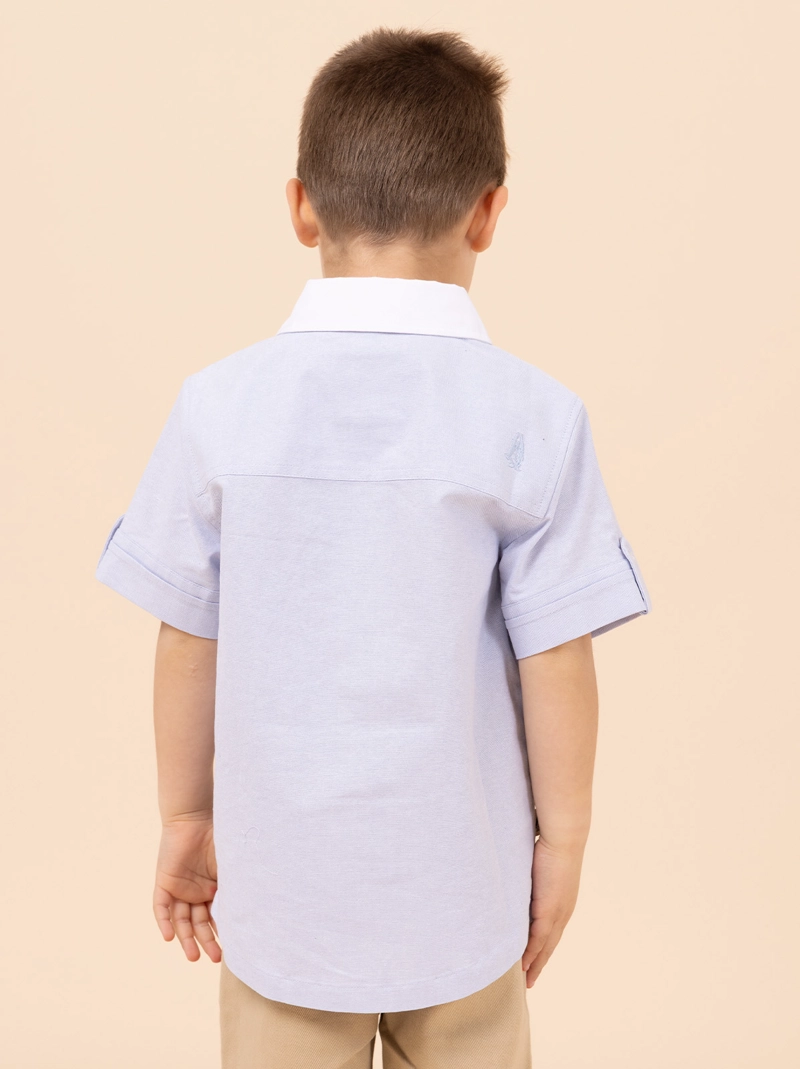 CAMISA NIÑO COBURGO CELESTE HUSH PUPPIES KIDS - 5