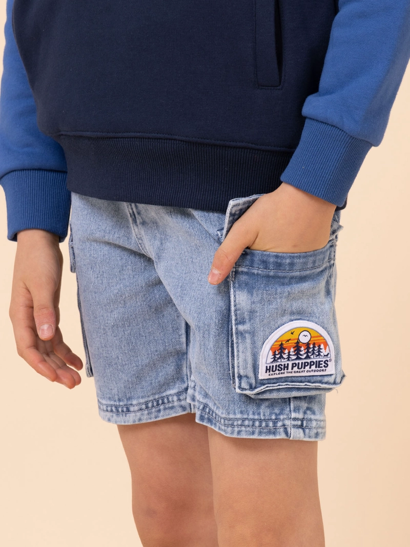 SHORT NIÑO HEMER DENIM CLARO HUSH PUPPIES KIDS - 5